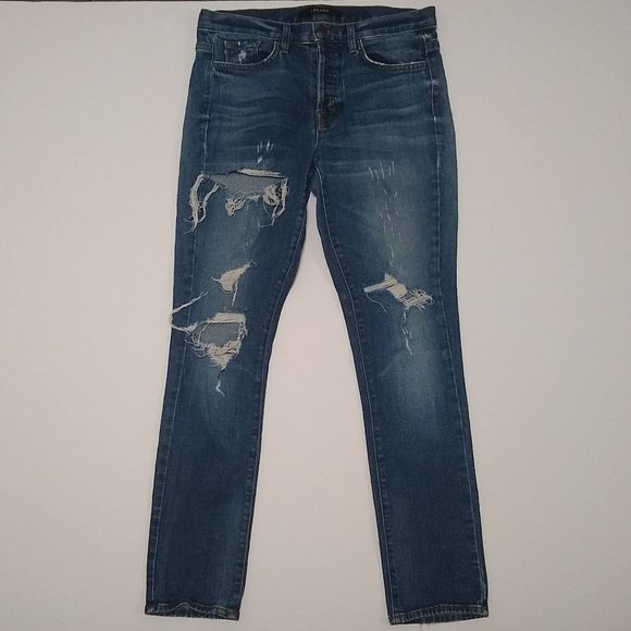 J Brand Denim - J Brand Georgia Boyfriend Fit Jeans in Blitz sz 27